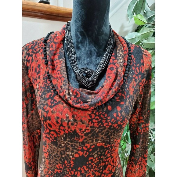 Isabel Women's Multicolor Polyester Long Sleeve Cowl Neck Casual Blouse Size S - Picture 2 of 11